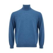 Blå Merinould Turtleneck Sweater, Ciclista