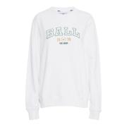 Hyggelig Broderet Sweatshirt Hvid