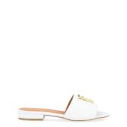 Hvid Nappa Læder Ciabatta Sandal