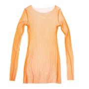 Orange Silke Tulipan Top