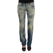 Elegante Slim Bootcut Blue Jeans