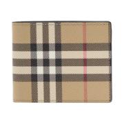 Beige Check Bi-Fold Pung