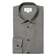 Mid Grey Contemporary Fit Micro Check Wrinkle free Flannel