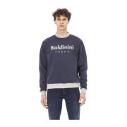 Trendy Sweatshirt 100% Bomuld Monokrom Logo