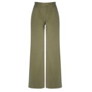 Army Green Wide Leg Pants