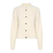 Ivory Kort Cardigan med Knapper