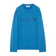 Blå Bomuld Sweatshirt Oversize Neptune