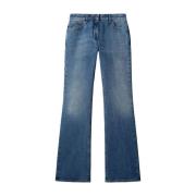 Flared Bomuld Jeans med Logo Patch