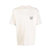 Slogan T-shirt Creme 100% Bomuld