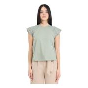 Grøn Blonde Trim Tee Lily Pad