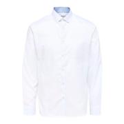 Klassisk Hvid Skjorte med Knapper