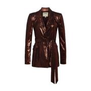 Brun Blazer Kvinders Mode AW23