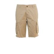 Beige Bomuld Cargo Bermuda Shorts