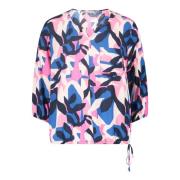 Blomstret Print Bluse Skjorte