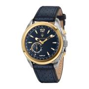 Hybrid Smart Watch TRAGUARDO Blue Leather