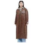 Faux Snakeskin Embossed Coat