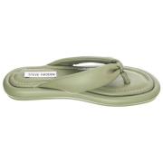 Grønne Syntetiske Sandaler Lav Profil