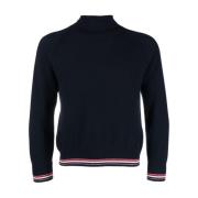 Blå Cashmere Turtle Neck Sweater