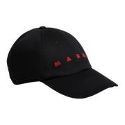 gabardine baseball cap med broderet logo