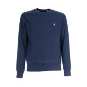 Bomuld Crewneck Sweatshirt med Broderet Logo