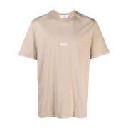 Logo Crew Neck Beige T-shirt