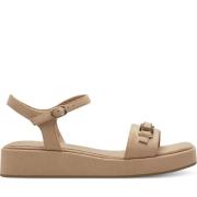 Beige Flade Sandaler til Kvinder