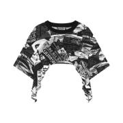 Patchwork Print Crop Top