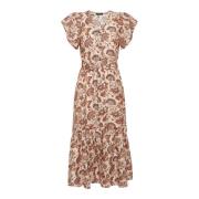 Vintage Flower Print Feminin Kjole