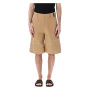 Canvas Bermudas Arbejdstøj Lomme Shorts