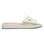 Kvinders Lyse Beige Slide Sandaler ER00113107