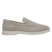 Kvinders Lysegrå Velour Loafers ER00113368