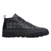 Herre Sort Læder High-Top Sneakers med Isolering til Vinteren ER001139...