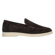 Saddle Brun Suede Loafers