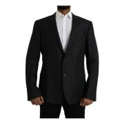 Slim Fit Uldfrakke Blazer