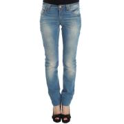 Luksus Blå Slim Fit Designer Jeans
