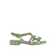 Slange Rhinestone Flad Sandal