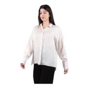 CECE Webstripe Creme Bluse