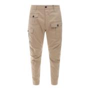 Beige Cargo Bomuld Bukser AW23