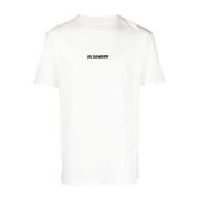 Hvid Logo Bomulds T-shirt