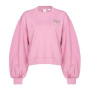 Love Birds Broderet Boxy Sweatshirt Pink