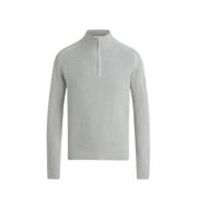 Lys Grå Quarter Zip Jumper