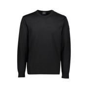 Herre Crewneck Sweater med Skulderknapper