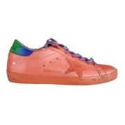 Orange Glitter Sneakers med Suede Star