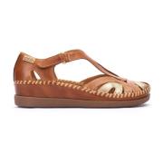 Brun Læder Dame Sandal