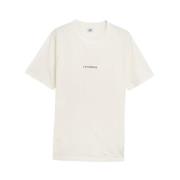 Hvid T-shirt med logo print