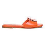 Læder Slide Sandal