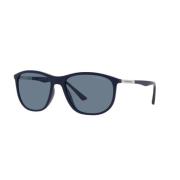 Matte Blue Polarized Solbriller 58mm