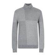 Grå Sweater Maglia Stil