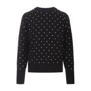 Sort Uld Krystalbesat Pullover