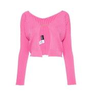 Ribstrik Sweater med Cut-Out Detaljer